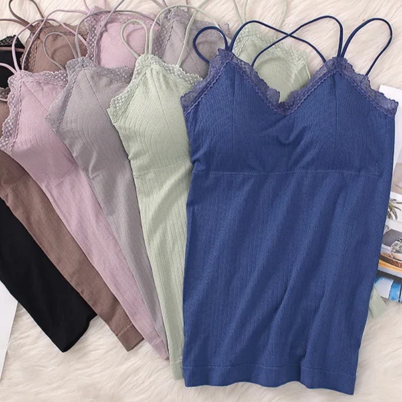 T Shirt Bra Seamless - Women Padded Tank Top Seamless Underwear