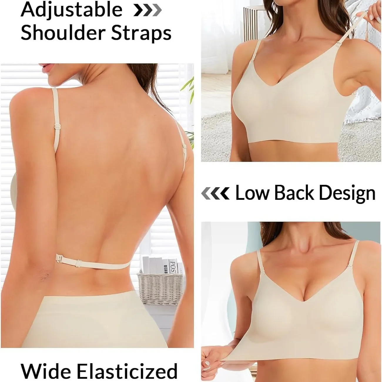 Convertible Bra Multiway - Top RatedSeamlLow Back Bra Support Multiway