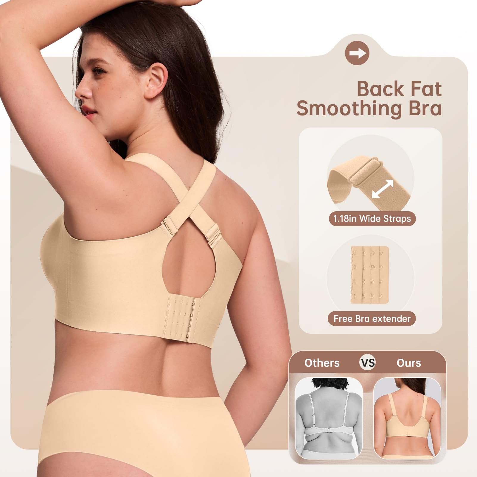 Plus Size Wireless Bra for Wom - Underwire Bra Padded avis et prix