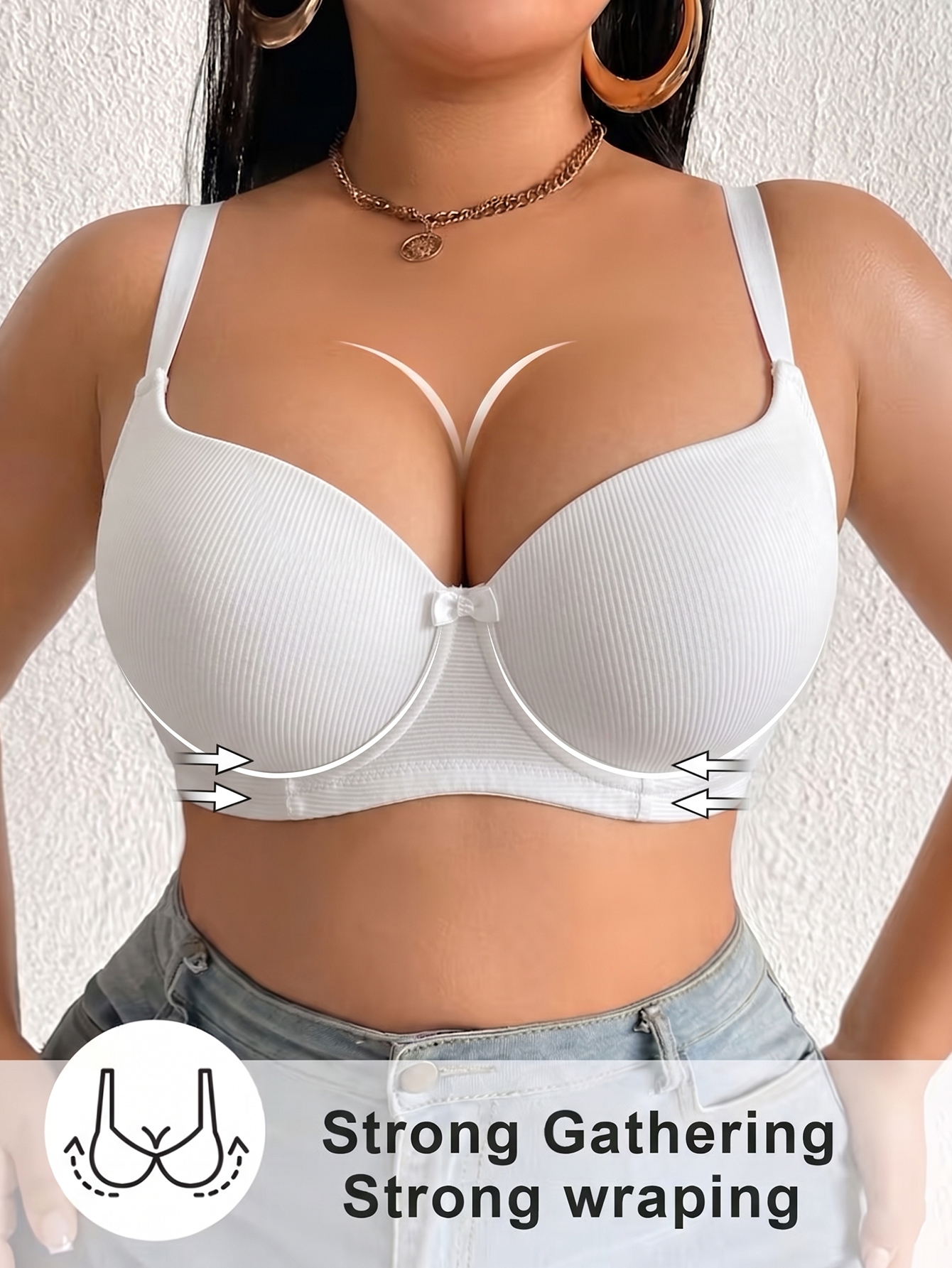 Plus Size Anti-Sagging Women B - Underwire Bra Padded avis et prix