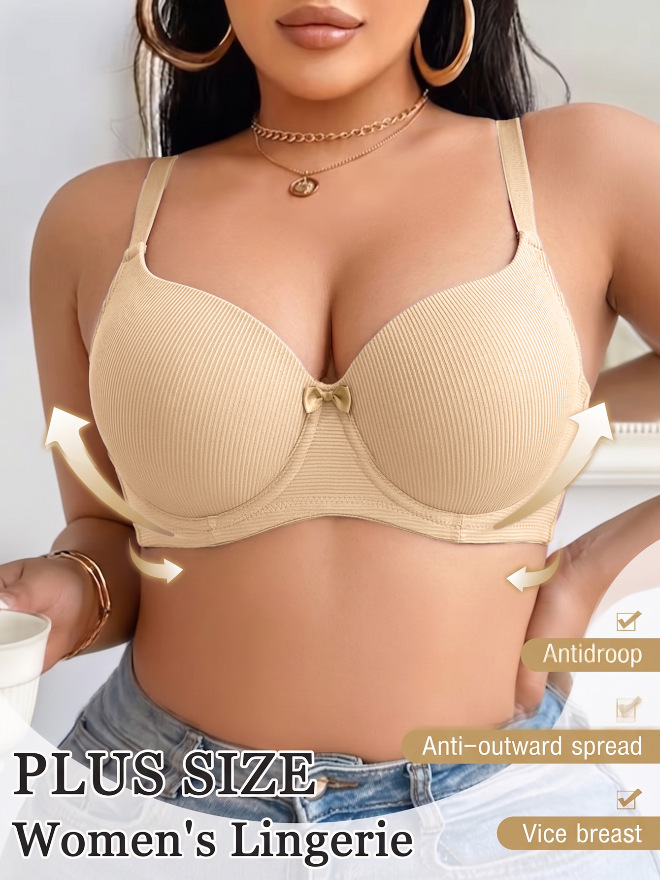 Plus Size Anti-Sagging Women B - Underwire Bra Padded avis et prix