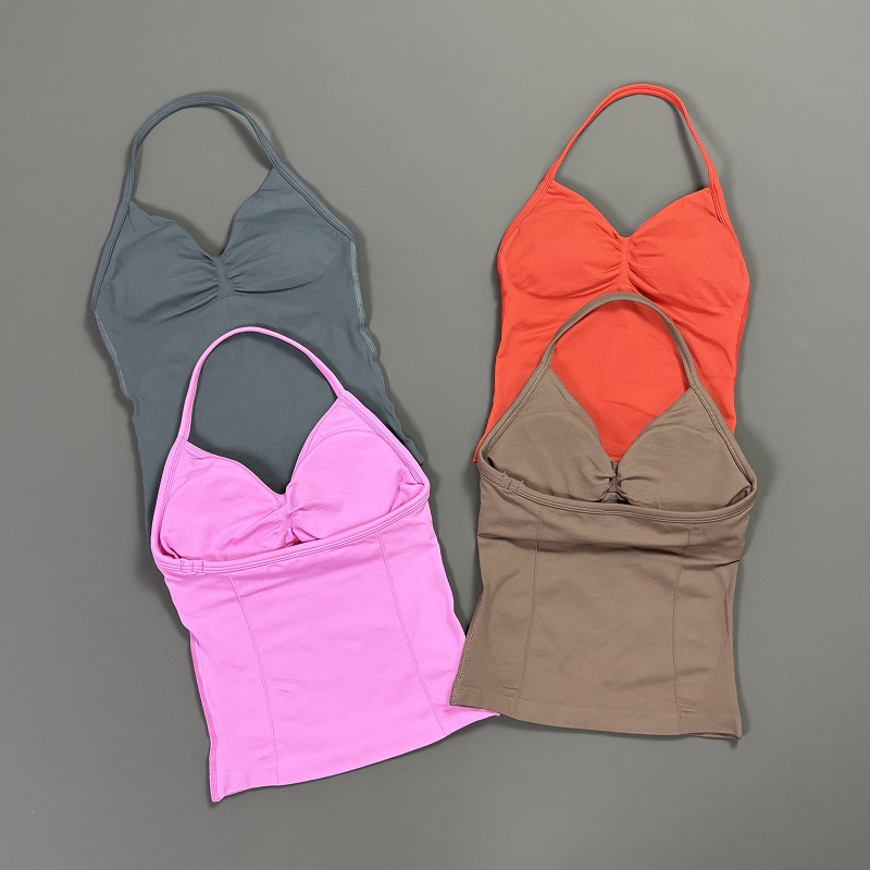 Sports Tank Top Women Halter V - T Shirt Bra Seamless avis et prix