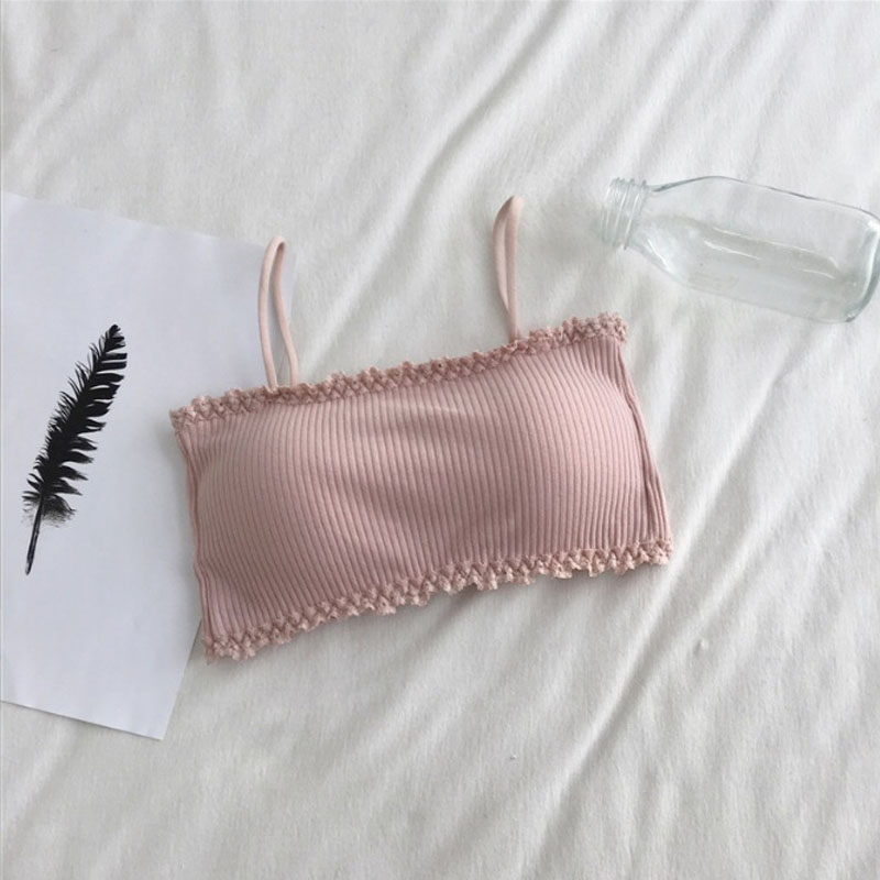 Women's Cotton Bra Female Tube - T Shirt Bra Seamless avis et prix