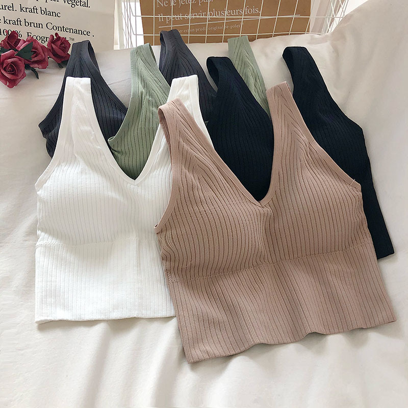 Women's Tank Crop Tops Female  - T Shirt Bra Seamless avis et prix