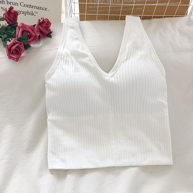 Women's Tank Crop Tops Female  - T Shirt Bra Seamless avis et prix