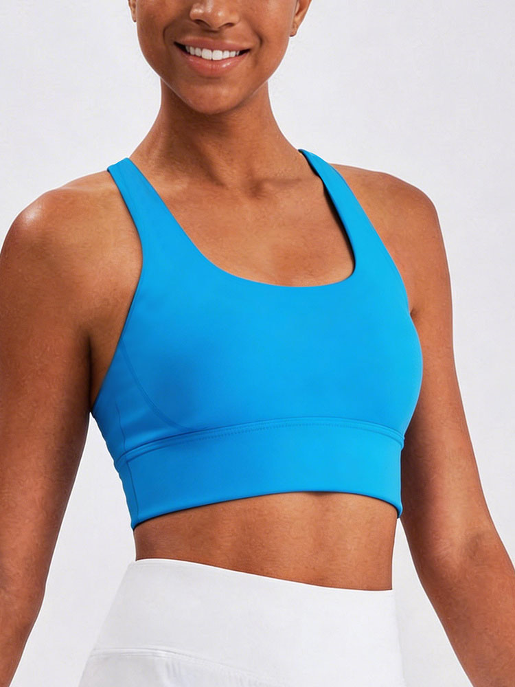 New Women's Solid Color High I - Sports Bra Racerback avis et prix