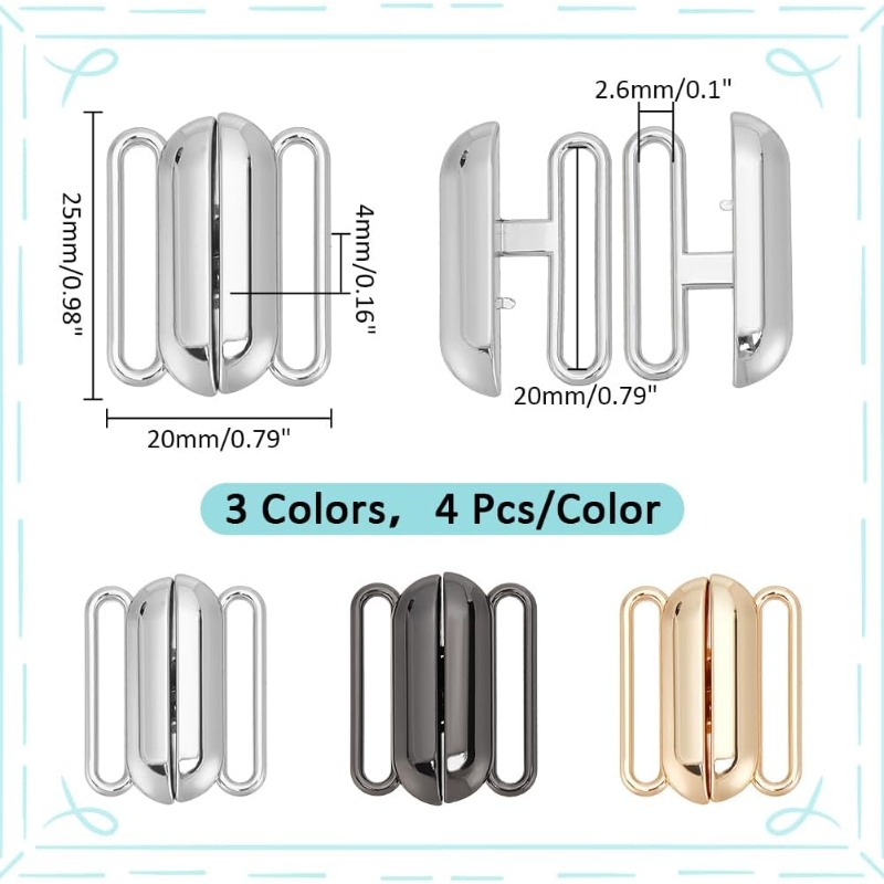 12 Sets 3 Colors Front Closing - Nursing Bra Clip avis et prix