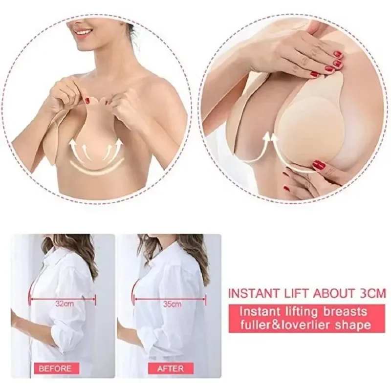 1Pair Self Adhesive Silicone S - Strapless Bra Adhesive avis et prix