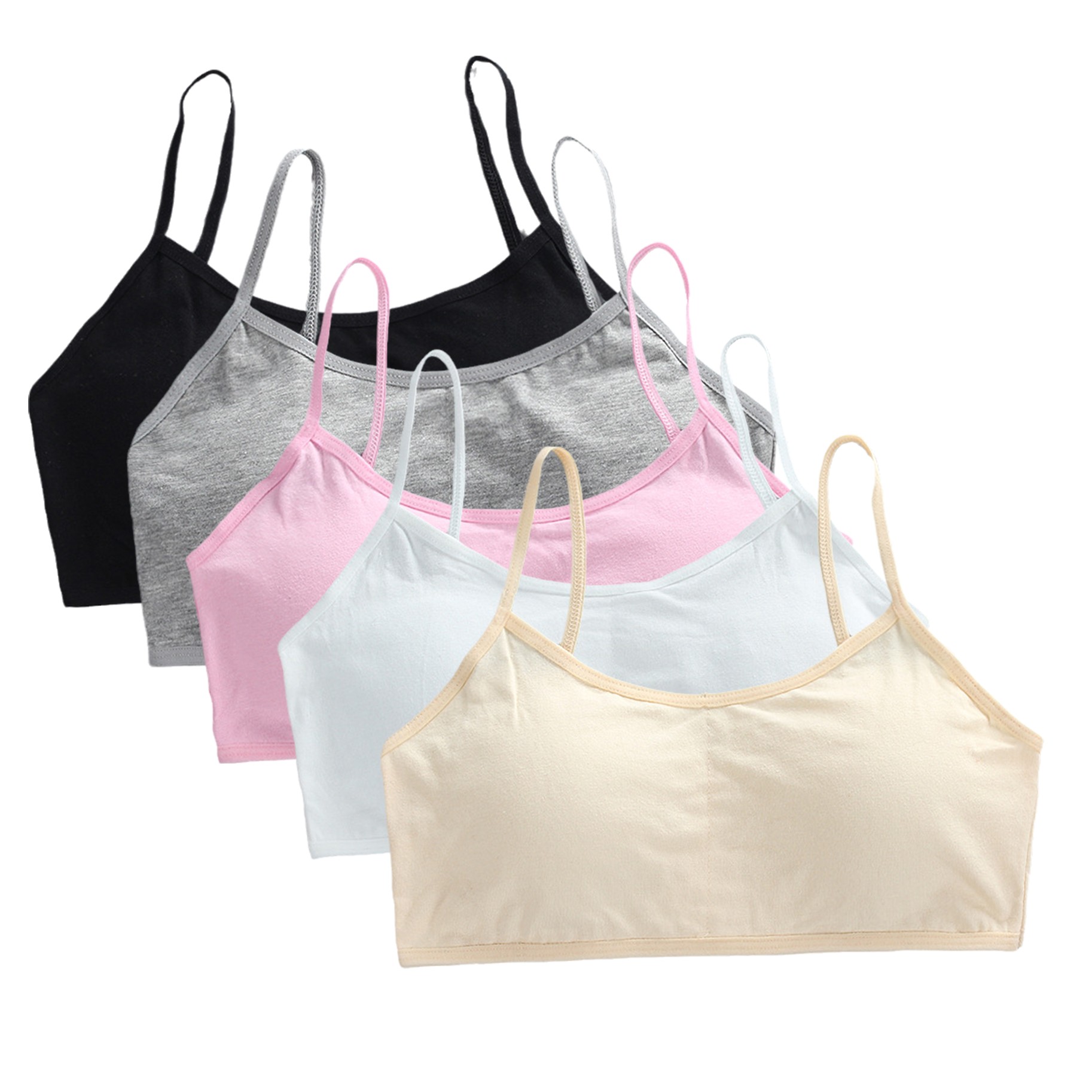 5pcs Teenage Girls Cotton Trai - Cotton Bra Everyday avis et prix