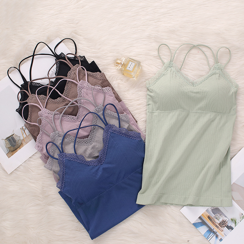 Women Padded Tank Top Seamless - T Shirt Bra Seamless avis et prix