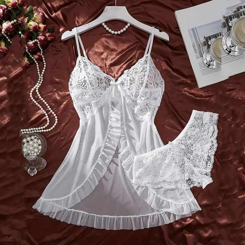 Soft Sheer Nighty Pajamas Hots - Sheer Mesh Bra avis et prix