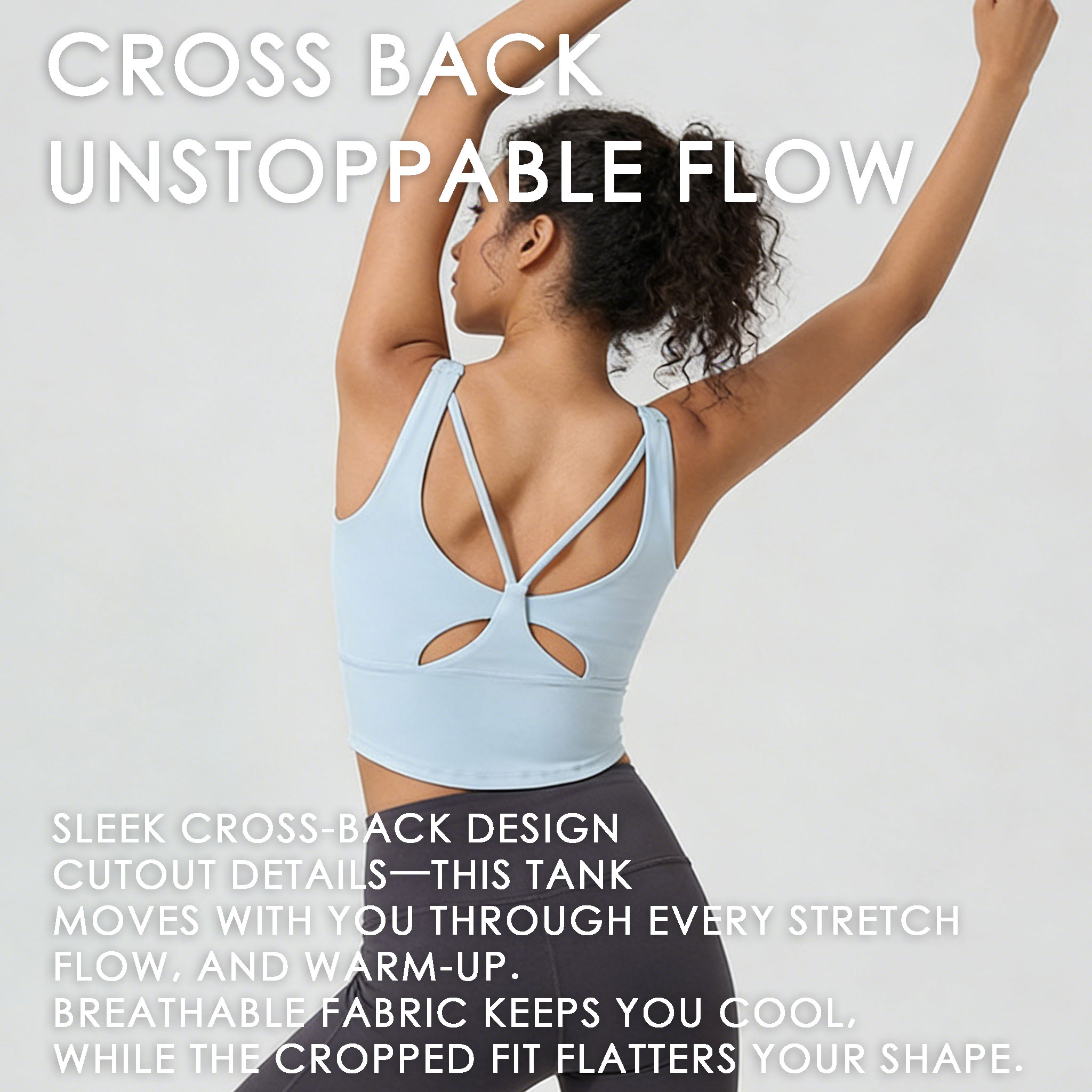 Women's Fixed Cup Yoga Sports  - Sports Bra Racerback avis et prix