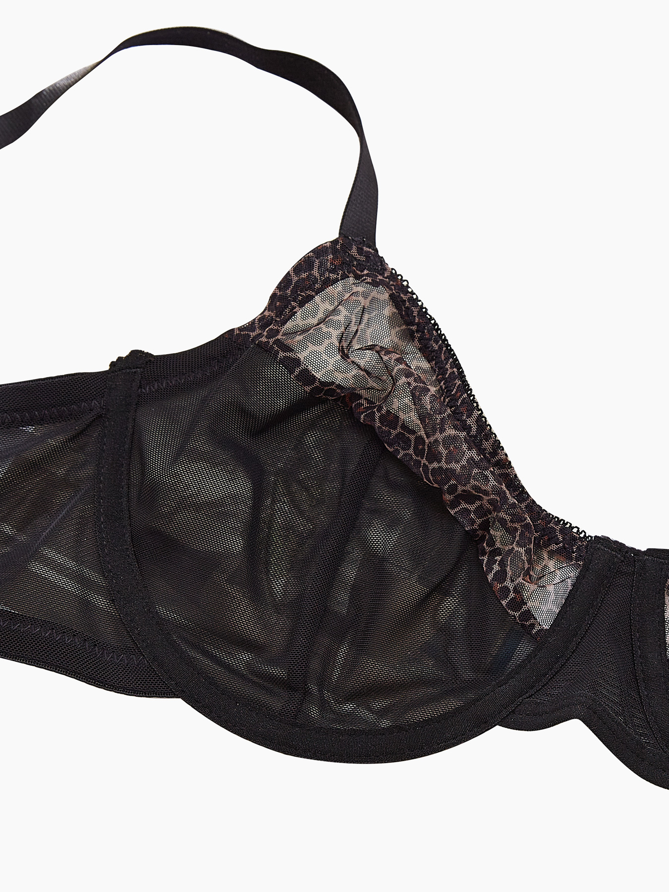 Plus Size Sexy Leopard Print & - Sheer Bra Lace avis et prix