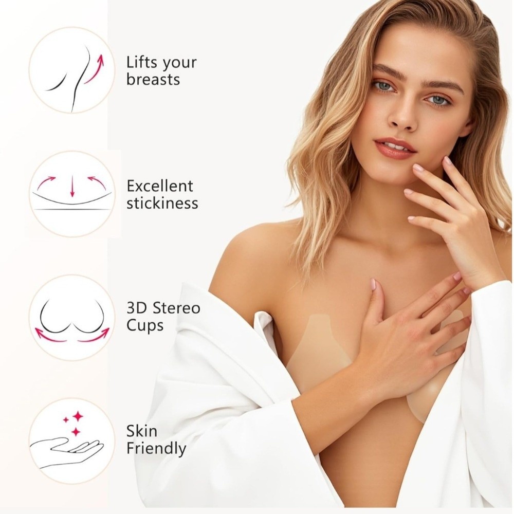 Seamless Silicone Nipple Cover - Push Up Bra Silicone avis et prix