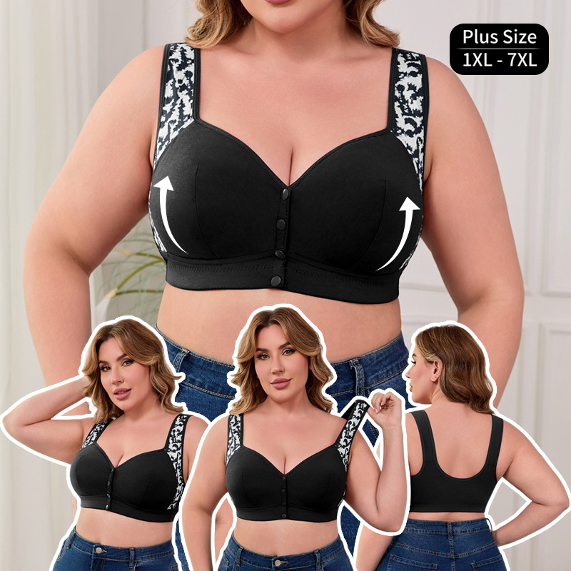 XL-7XL Plus Size Front Buckle  - Wirefree Bra Comfort avis et prix